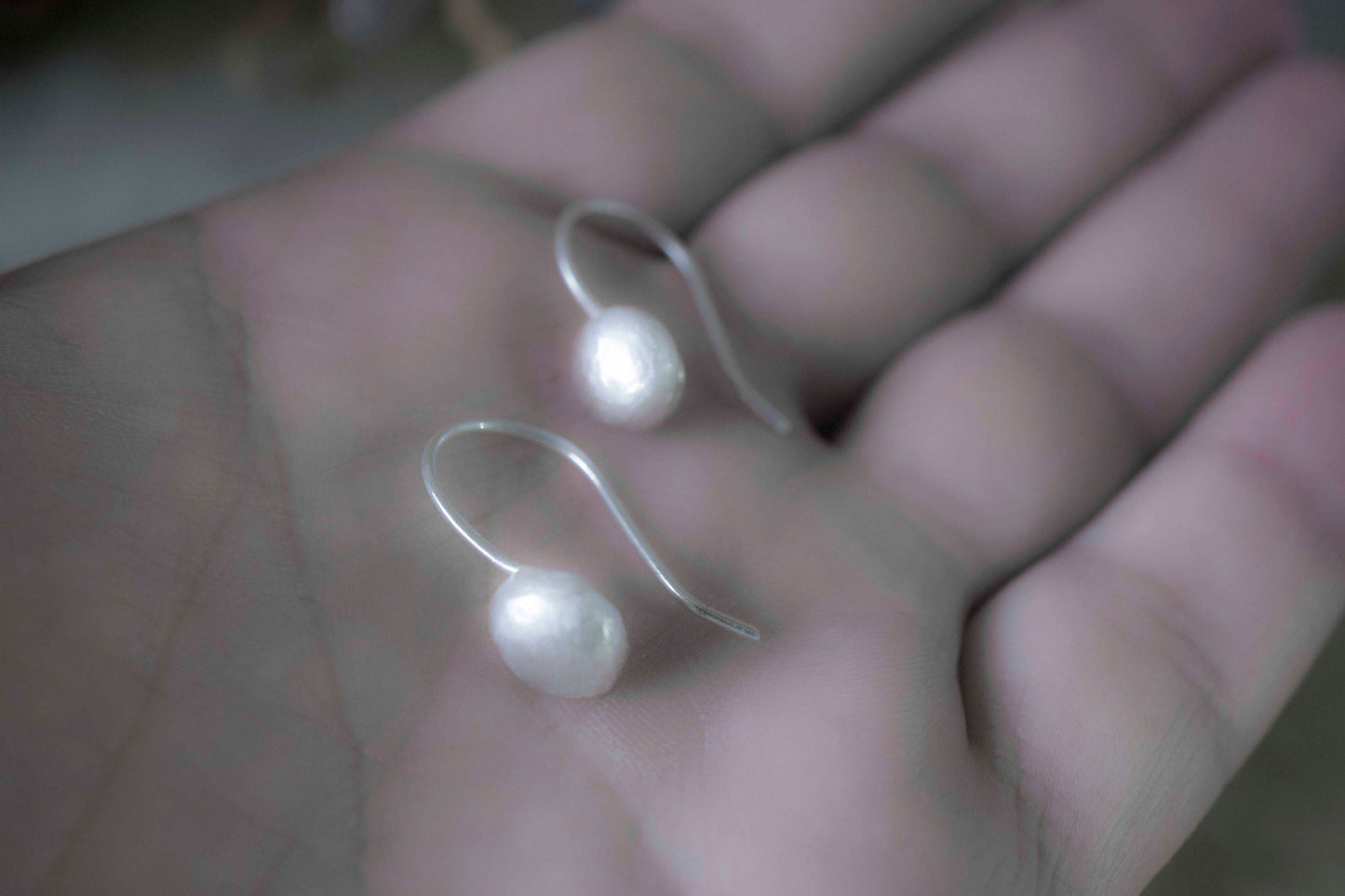 Brushed Sterling Silver Ball Earrings, Investment Silver