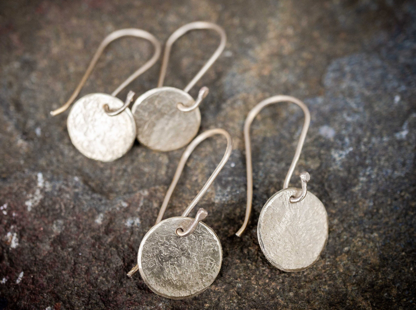 Handmade Brass Disc Earrings: Anti-Tarnish Small Gold Earrings