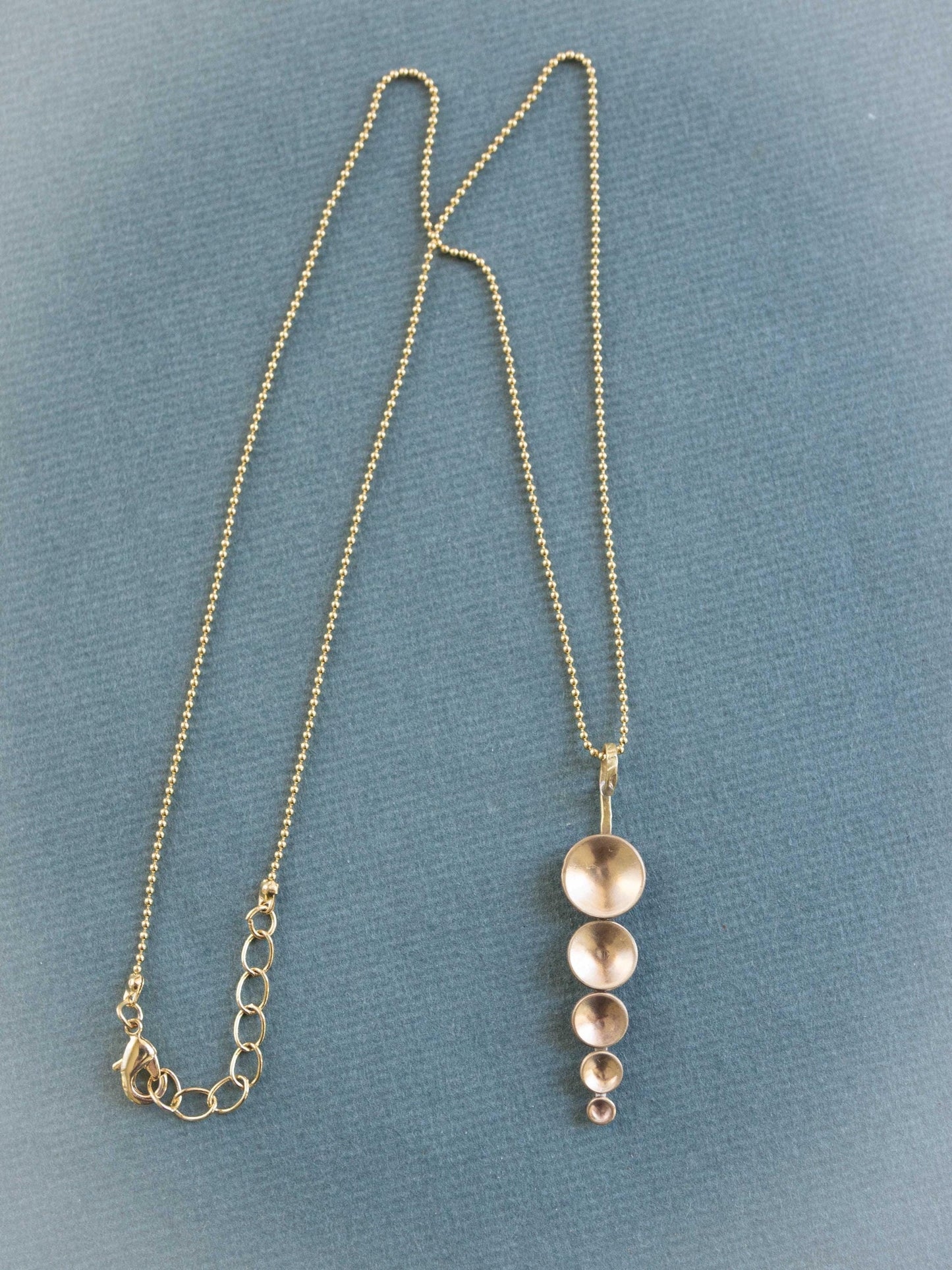 Modern Gold Pendant Necklace, Handmade, Geometric Design