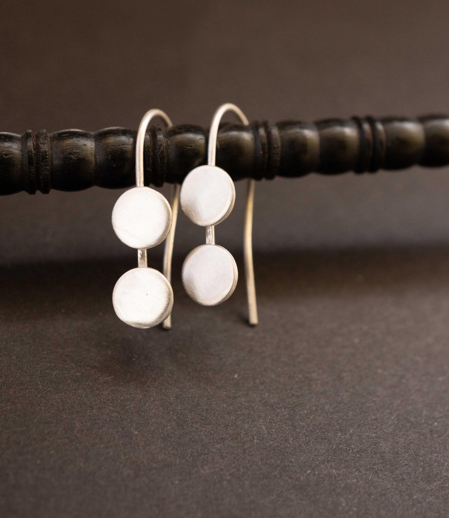 Minimalist Sterling Silver Earrings: Hand-Punched 5mm Discs