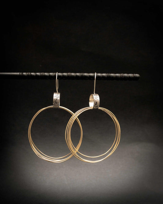 Huge Gold Hoops | Mixed Metal Hoops | Multi Hoop Earrings