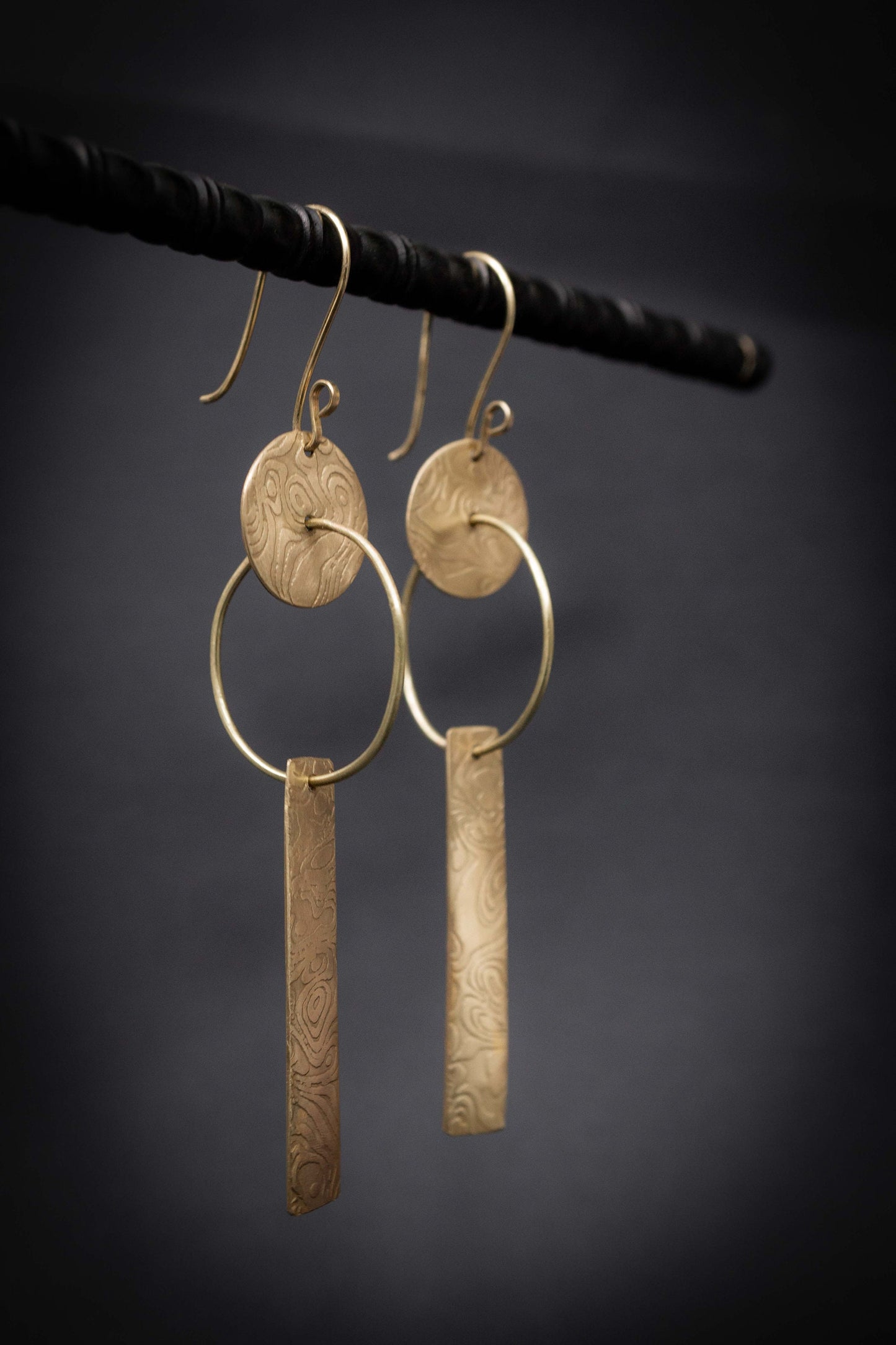 Long Gold Earrings, Geometric Earrings