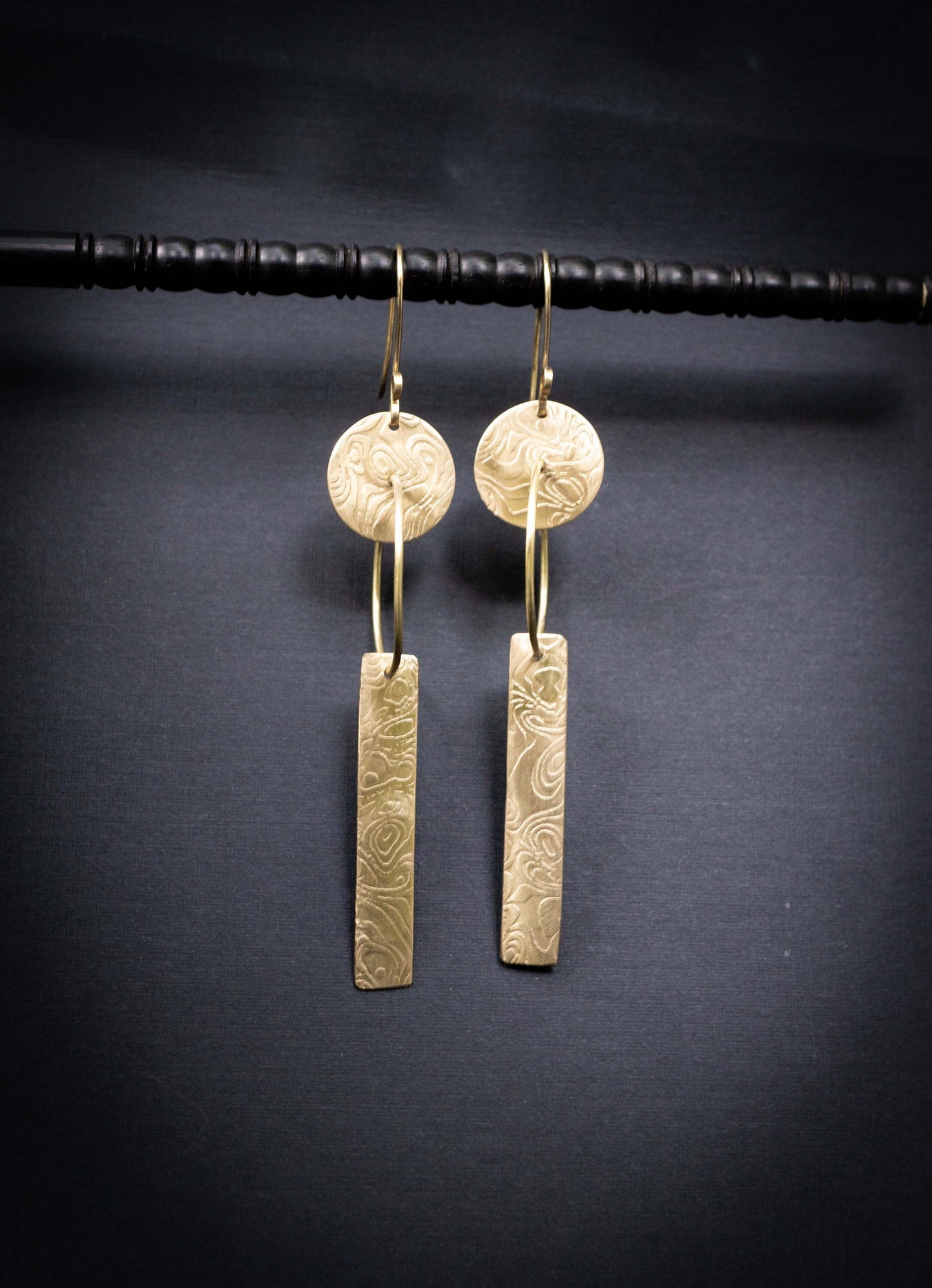 Long Gold Earrings, Geometric Earrings