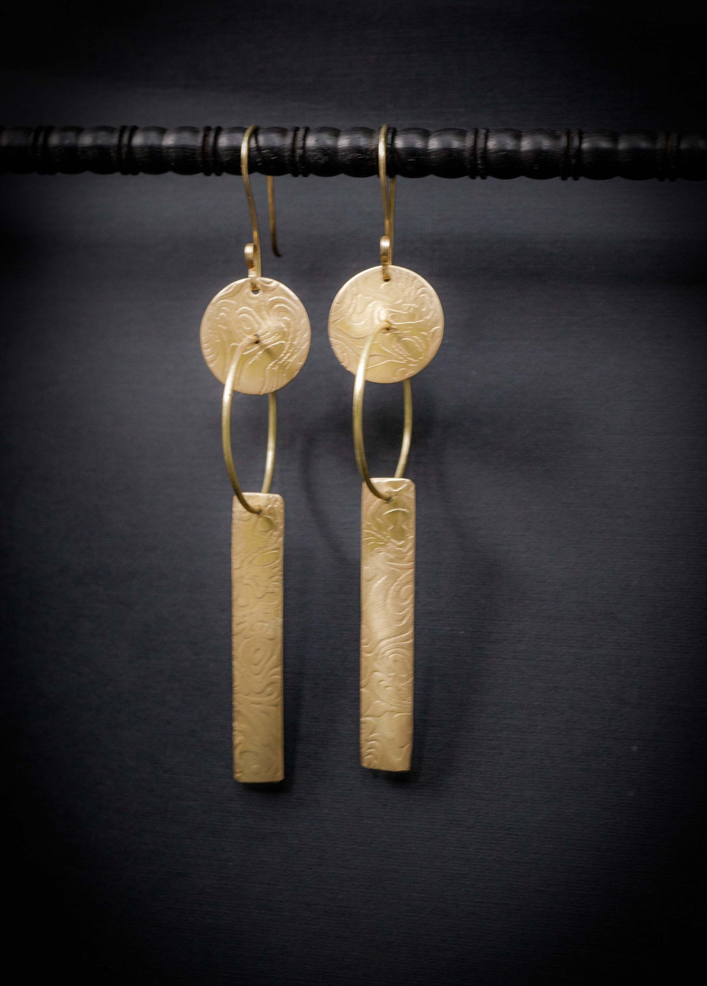 Long Gold Earrings, Geometric Earrings