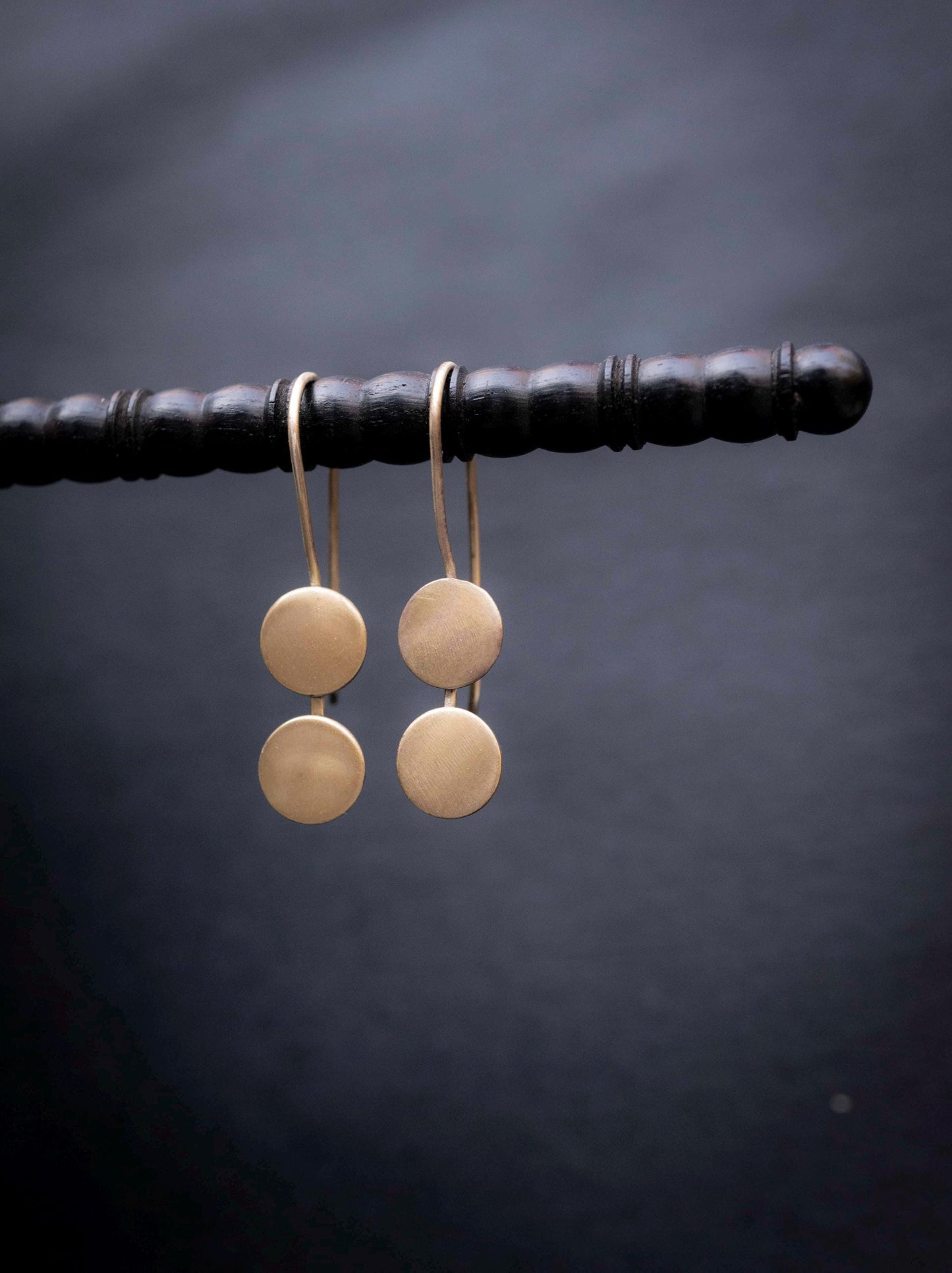 Simple Geometric Gold Earrings: Buttery Brass, Anti-Tarnish